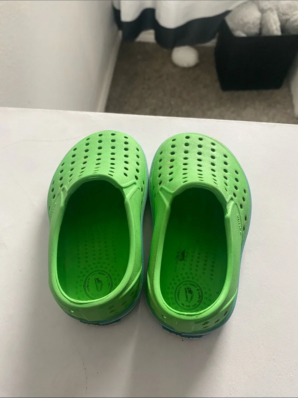 Native Kids Green Ventilated Slip-On Clog